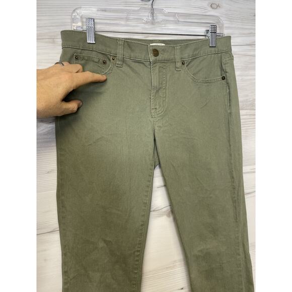 J Crew Jeans Womens 27 Olive Green Stretch Skinny Pants E6687 Mid Rise Casual - Picture 4 of 16